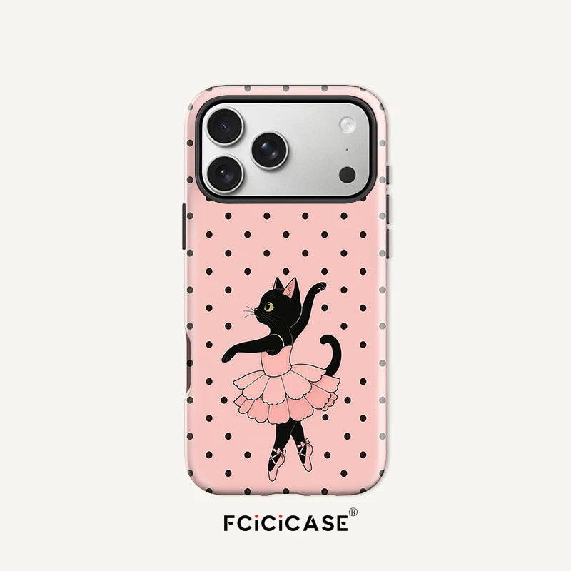 Fcicicase Polka Dot Pattern Case For Iphone 18 17 16 Pro Max 15 14 13 12 Plus 11 For Magsafe Wireless Charge PC +TPU Covers Capa