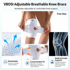VBOSI Compression Knee Pad For Relieve Meniscal Tear Knee Pain Arthritis Joint Pain Relief Breathable Knee Support