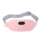 Electric Waist Massage Period Cramp Massager Vibrating Heating Belt for Menstrual Waist Stomach Abdominal Warm Palace Belt