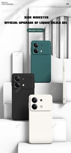 Liquid Silicone Cover for Xiaomi Redmi Note13 Note 13R 13 R Pro Plus 13RPro 5G Square Soft Original Mobile Phone Accessorie Case