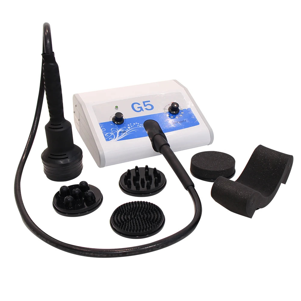 AOKO G5 Vibrating Massage Machine With 5 Massage Heads For Arms Waist Body Massage Anti Cellulite Body Slim Shape for SPA
