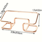 1pc Office Desk Card Holder, Cute Golden Card Storage Box, And Male And Female Office Desk Accessories,stainless steel material.