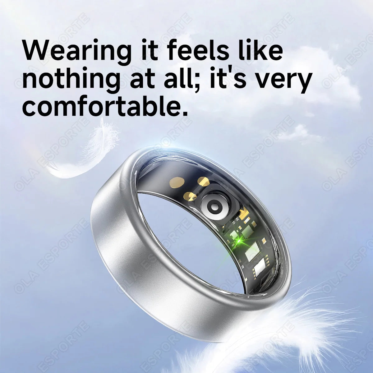 R10 Smart Ring with Charging Case Multi-color Ring Men Women Health Sleep Heart Rate Monitoring IP68 Waterproof Multi-sport Mode