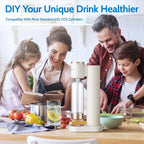 Greatwhip Home Use Soda Machine for 0.6L Co2 Cylinder Sparkling Water Soda Water Maker With 1L PET Bottle