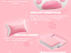 Vigosit Gaming Chair Cute Ears and Kawaii Pillow Ergonomic Computer Game Chair for Girls with Lumbar Support