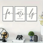 3 Pieces Modern Abstract Lion Family Inspirational Quotes Wall Art Canvas Prints for Living Room Cuadros Decor Unframed
