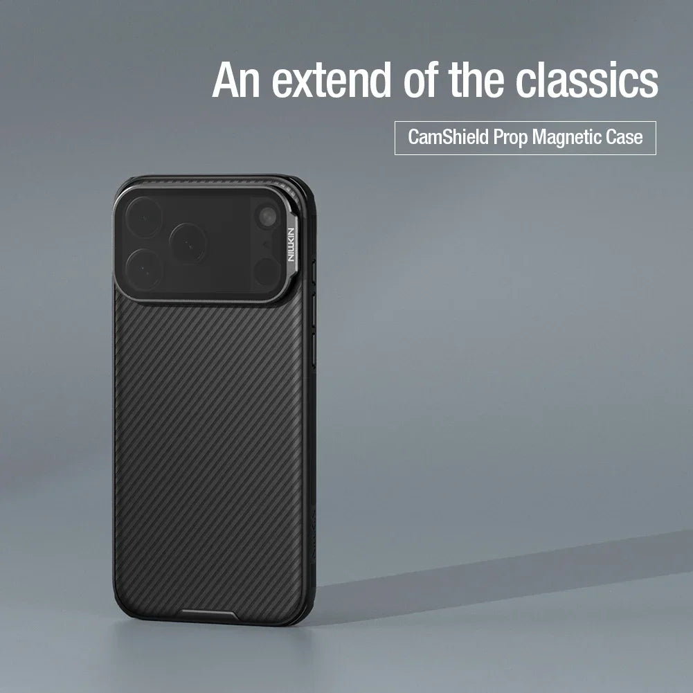 Nillkin for iPhone 18 Pro Max / 17 Pro Max Magnetic Case CamShield Prop Camera Cover Stand Hard PC Protection Back Cover Case