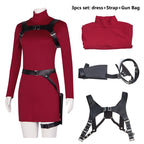 Female Ada Cosplay Wong Costume Dress Belt Roleplay Outfits Fantasia Halloween Carnival Disguise Suit For Adult Women Girls
