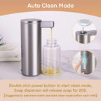  Automatic Soap Dispenser Stainless Touchless Rechargeable Hand Sanitizer Shampoo Detergent Dispenser for Kitchen Bathroom Toil