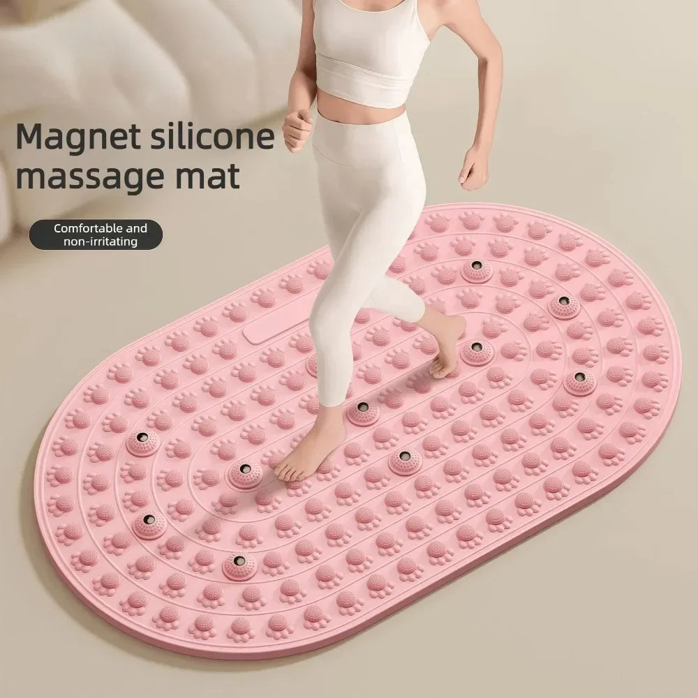Magnetic Foot Massage Mat Silicone Acupressure Pad Pain Relief Circulation Relaxation Exercise Plantar Foot Care Tools
