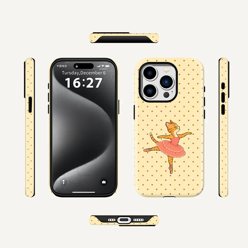 Fcicicase Polka Dot Pattern Case For Iphone 18 17 16 Pro Max 15 14 13 12 Plus 11 For Magsafe Wireless Charge PC +TPU Covers Capa