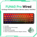 Akko MonsGeek FUN68 FUN60 PRO&MAX  HE Magnetic Keyboard 60% 65% Gaming Keyboards Rapid Trigger 8K Custom Keyboard Gamer Esports