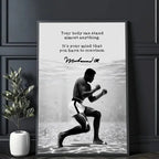 Mike Tyson Muhammad Ali Motivational Quote Poster Sticky Wall Art Printing Waterproof Home Living Bed Room Bar Aesthetic Decor
