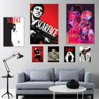 America Film Scarface Thriller Poster Home Room Decor Livingroom Bedroom Aesthetic Art Wall Painting Stickers