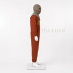 Halloween Scarecrow Sam Cosplay Costume 3‑Pcs Jumpsuit Mask Sack Trick or Treat Horror Role‑Play Outfit for Party Sam in Stock