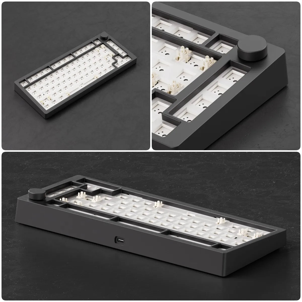 Akko MonsGeek M1 V5 Tri-mode Mechanical Keyboard Barebone Kit VIA 75% 3/5 Pins Customized Hot Swap RGB Rapid Disassemble Gasket