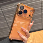 Luxury Buffer Impact Shockproof Plating Transparent Phone Case For iPhone 18 17 16 15 14 13 12 11 Pro Max 16Plus Air Clear Cover