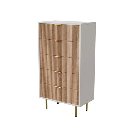 Rosahqnda Modern Drawer Cabinet,5 Drawers,Chest of Drawers,Sideboard,Bedside table,for Living Room,Entryway,Hallway,Wooden