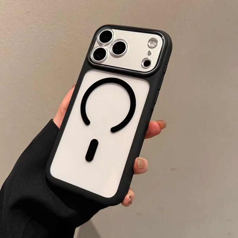 Transparent Defender For Magsafe Case for iPhone 18 17 16 15 14 13 Pro Max Camera AI Touch Control Wireless Charge Acrylic Cover