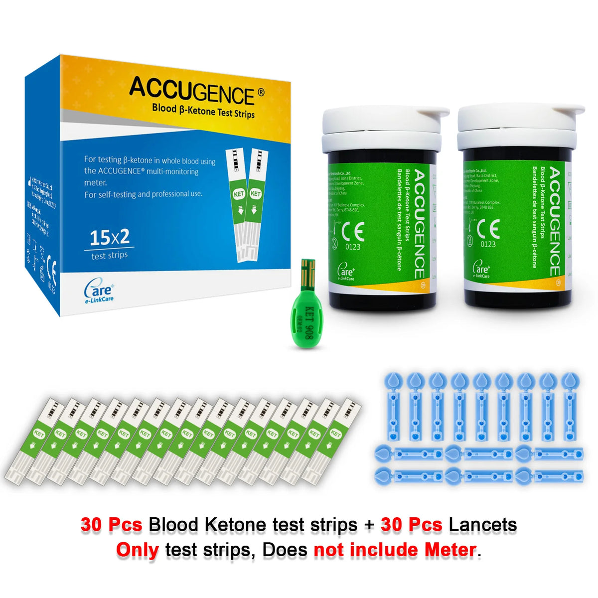 Multi-function Blood Ketone Meter Kit with Ketone Test Strips, Ketone Monitoring for Keto Diet, Ketosis, Fast & Accurate Results