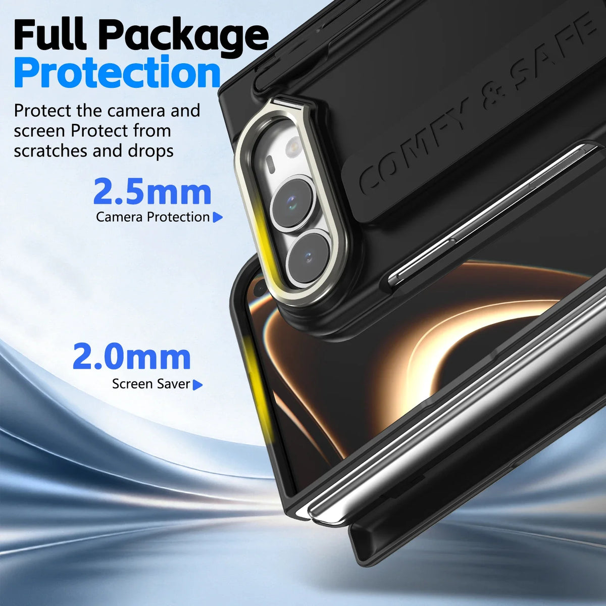 For Apple iPhone Duo Case With Stylus Pen Holder Stylus Screen Protector Camera Stand Wristband Hinge Protection Phone Cover