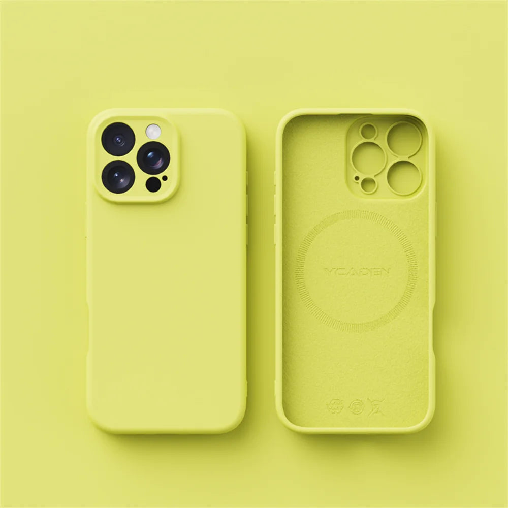 Luxury Liquid Silicone For Magsafe Case For iPhone 18 17 Air 16 Plus 15 14 13 Pro Max 18Pro Wireless Charging Skin Smooth Cover
