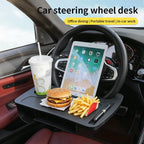 Car Steering Wheel Tray With Car Gap Filler Organizer Food Tray For Eating In Car Laptop Desk Travel Car Interior Accessories