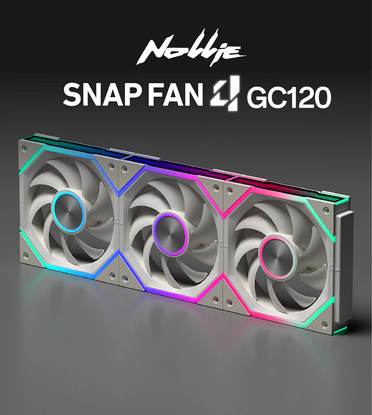Nollie FAN GC120 ARGB Cooling Fan Modular Stackable Splicing PWM Silent 120mm RGB Fans