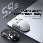 Wireless Mouse Bluetooth 5.4 2.4G Type-C Tri-Mode Rechargeable Gaming Mouse 8000 DPI 1000Hz Lightweight 58g RGB Mouse for PC Laptop Phone Tablet