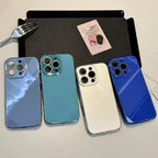 Luxury ice-Tempered Glass Camera Case For iPhone 18 17 16 15 14 13 12 11 Pro Max Plating Candy Armor Shockproof Glossy Cover
