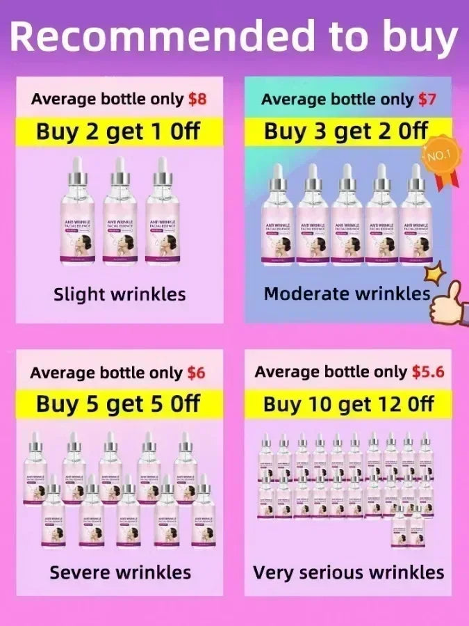 Instant Anti Wrinkle Effect Remove Facial Wrinkles Moisturizing Serum To Fine Lines Around The Eyes Crow's Feet Neck Wrinkle