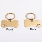 Custom Name Dog Tags Personalized Text Dog ID Tag Bone Shaped Stainless Steel Laser Engraving Anti-lost Customized Pets ID Tag
