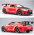 1/32 Nissan Skyline GTR R35 Nismo GT3 Racing Toy Car Model For Children RMZ CiTY Diecast Alloy Miniature Sound Light Collection