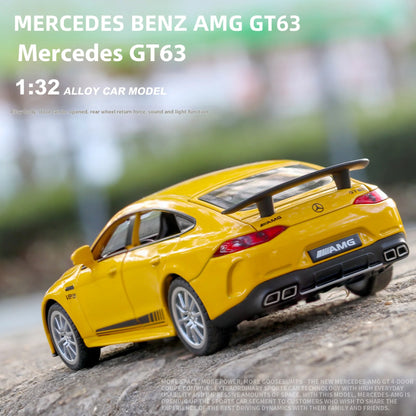 1:32 Mercedes Benz AMG GT63  Sports Car Alloy Diecast Car Model Sound Light Pull Back Toys Ornaments Gift For Children Collect