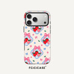 Fcicicase Lovely Flower Case For Iphone 18 17 16 Pro Max 15 14 13 12 Plus 11 For Magsafe Wireless Charge PC +TPU Back Cover Capa
