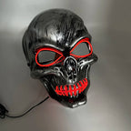 Evil Skull Mask Halloween Carnival Masquerade Haunted House Scary Decoration Cosplay Skeleton Scary Theme Party Light Up Mask