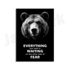 Motivational print, believe in yourself, never be afraid, awaken the beast within, animal motivational poster office decoration