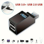 1Pcs USB 3.0 Adapter HUB Mini Splitter Box 1 to 3 Ports High Hi-Speed USB 2.0 Extender  For PC Laptop U Disk Card Reader