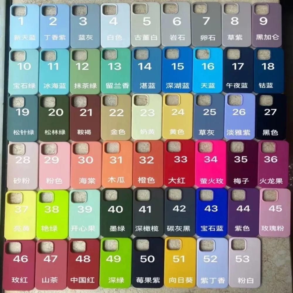 Fashion Original Liquid Silicone Skin Feel Soft Case For IPhone 18 Pro 17 Air 16 15 14 Plus 13 Pro Max Full-pack Anti-Drop Cover