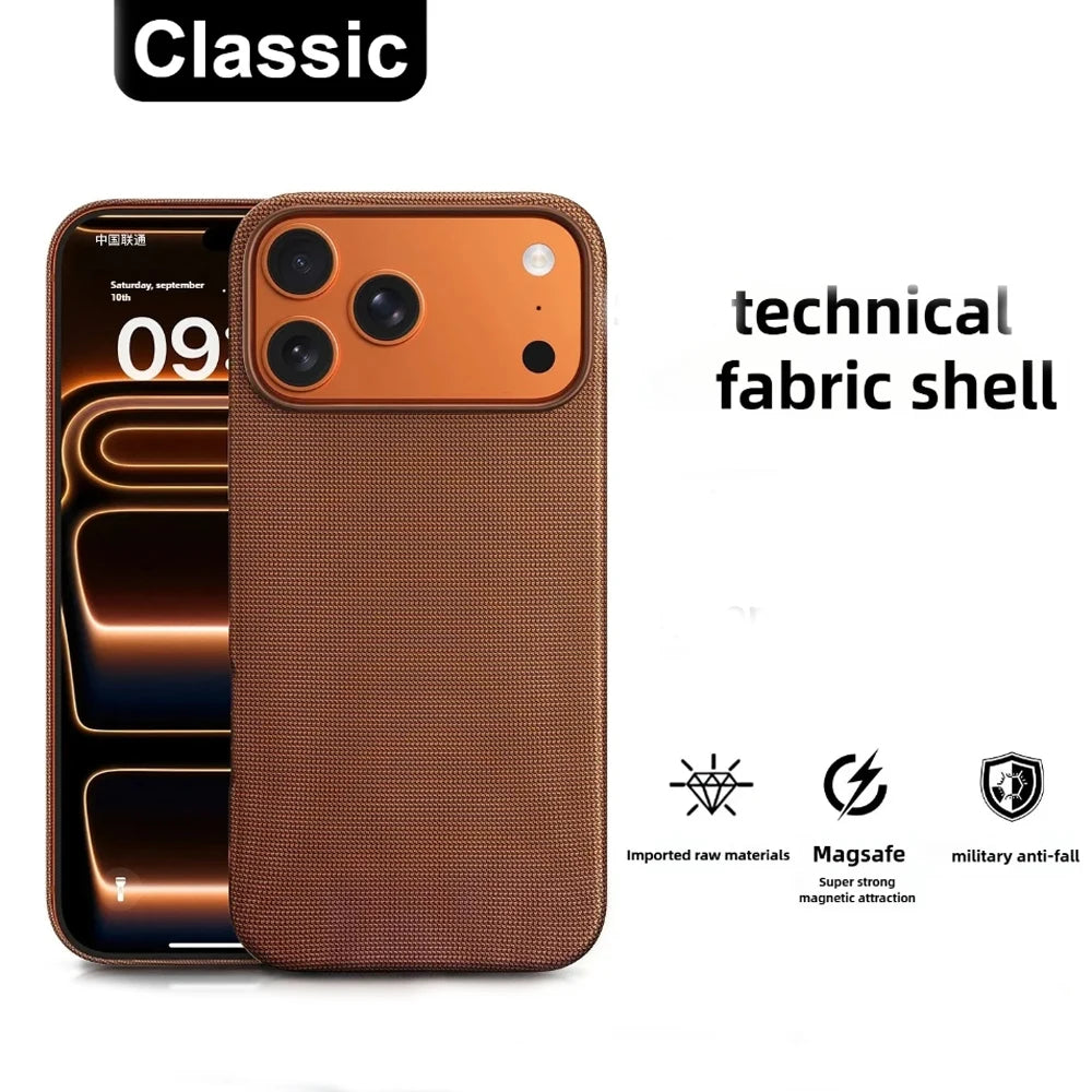 Original Technology Woven Case For IPhone 17 16 15 14 13 18 Pro Max Air Phone For Magsafe Official Magnetic Protect Cover Fundas