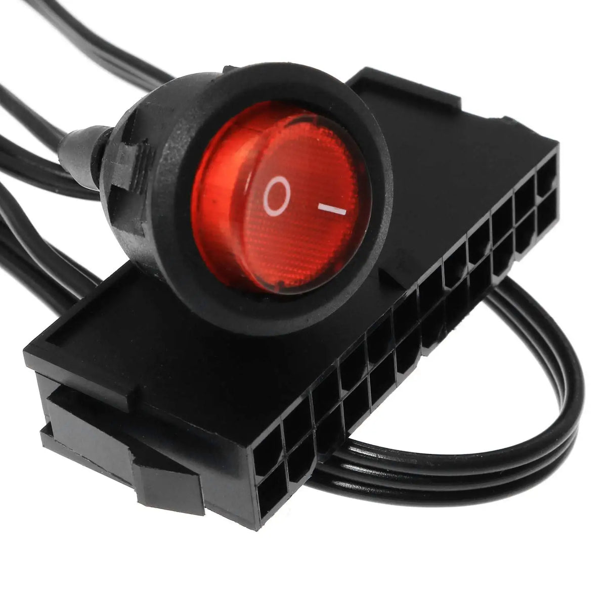 54cm Cable Copper Tin Wire 24-Pin Female ATX PSU PC Power Supply Starter Tester Start Up Jumper with ON/OFF Switch
