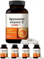 Liposomal Vitamin C 2000mg High Absorption Fat-Soluble 240 Capsules 60 Servings Non-GMO Gluten Free