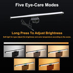 44CM Monitor Light Bar LED Computer Screen Hanging Lights RGB Atmosphere Table Lamp Stepless Dimmable for Work Study Read Gaming