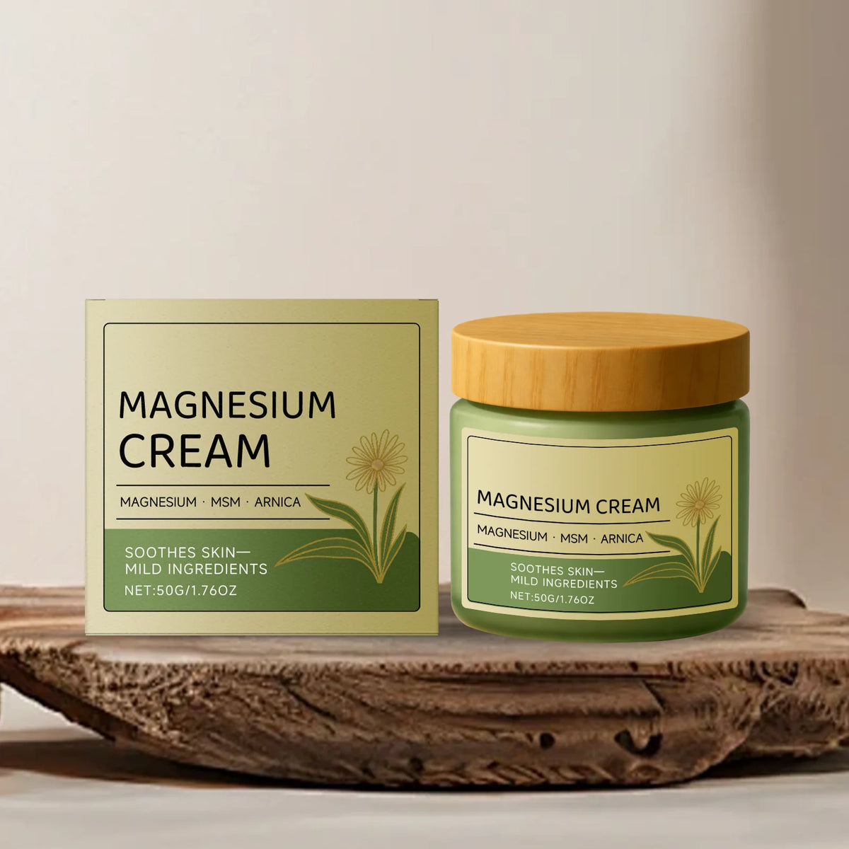 Magnesium Cream for Muscle & Nerve-Relief Moisturizing Body Massage Cream Fast Absorption Support Body Relief Daily Care