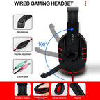 Gaming Keyboard 104 Keys & Gaming Mouse Controller 4-color Breathing Light Mouse 3.5mm Gaming Headset Anti-slip Mouse Pad Combo