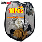 1-10Pcs Collapsible Laundry Basket Dirty Clothes Mesh Pop Up Hamper Storage Basket Toy Storage Bag for Home Bathroom Dorm Travel