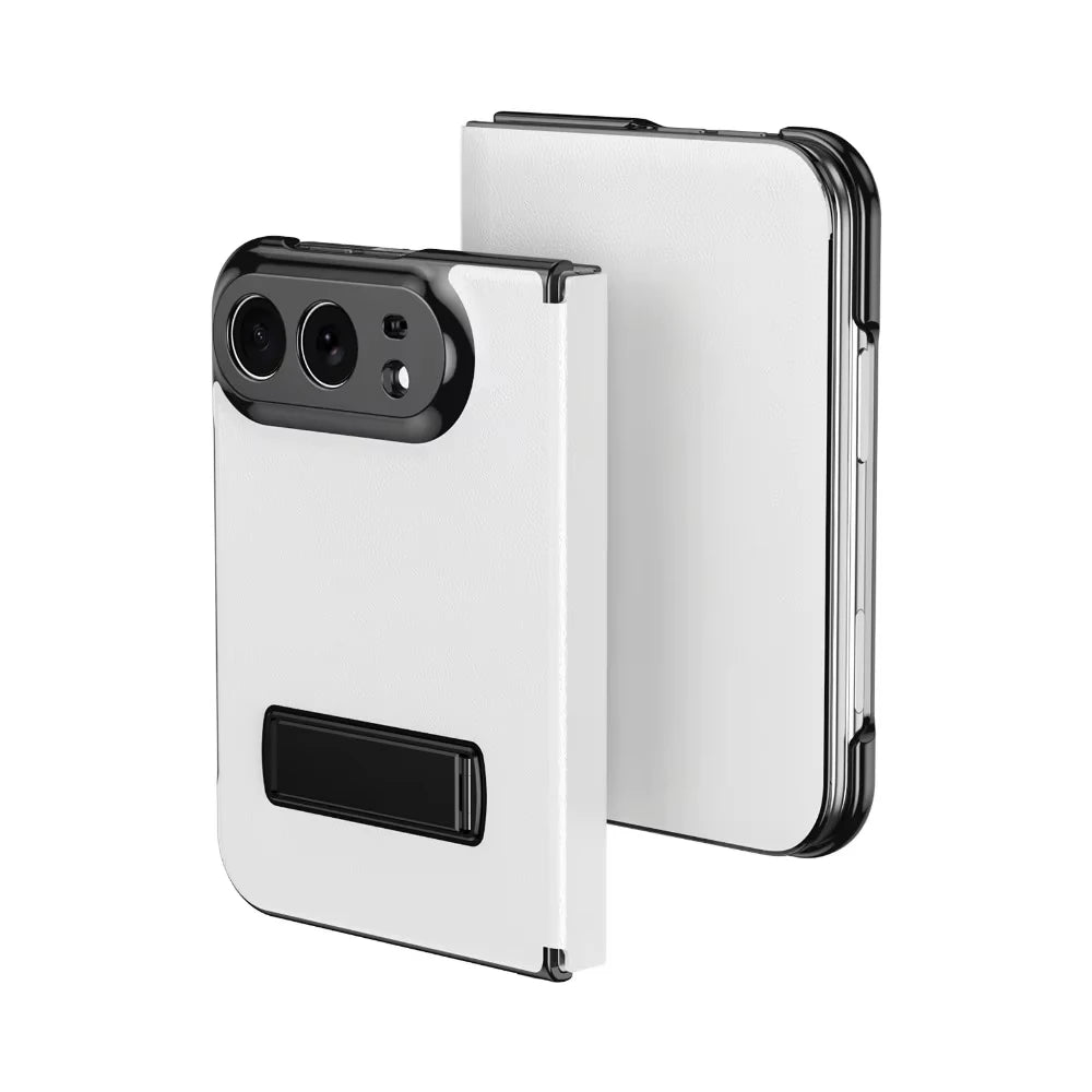Luxury Leather Magnetic Alloy Bracket Phone Case For iPhone Duo 18 Fold Anti-Drop Shockproof Protective Cover 2 sold byBaiYiS Di