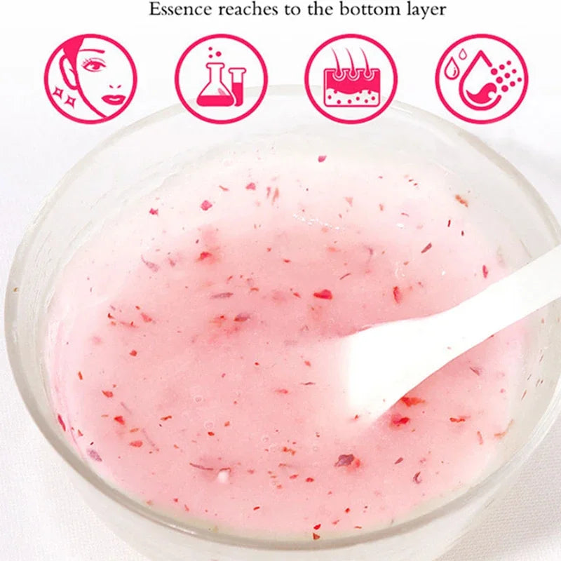 Salmon DNA PDRN Vitamin C Collagen Crystal Soft Mask Powder Rose Petal Hyaluronic Acid Face Mask DIY Plant Deep Hydrating Mask