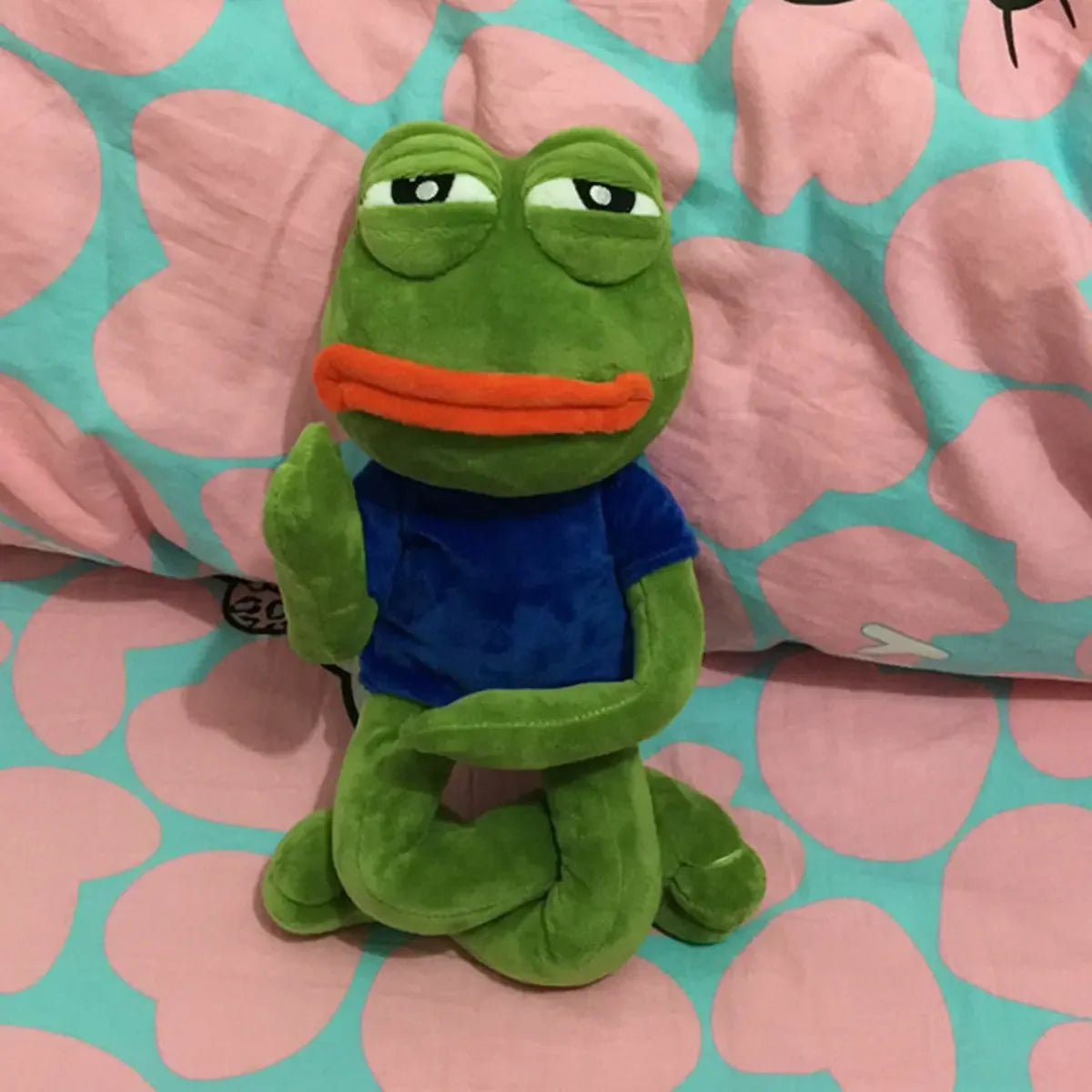 45cm Animal Sad Frog Plush Toy Soft Stuffed Pillow Magic Expression Pepe The Sad Frog Plush Doll Birthday GIfts For Girls Boys