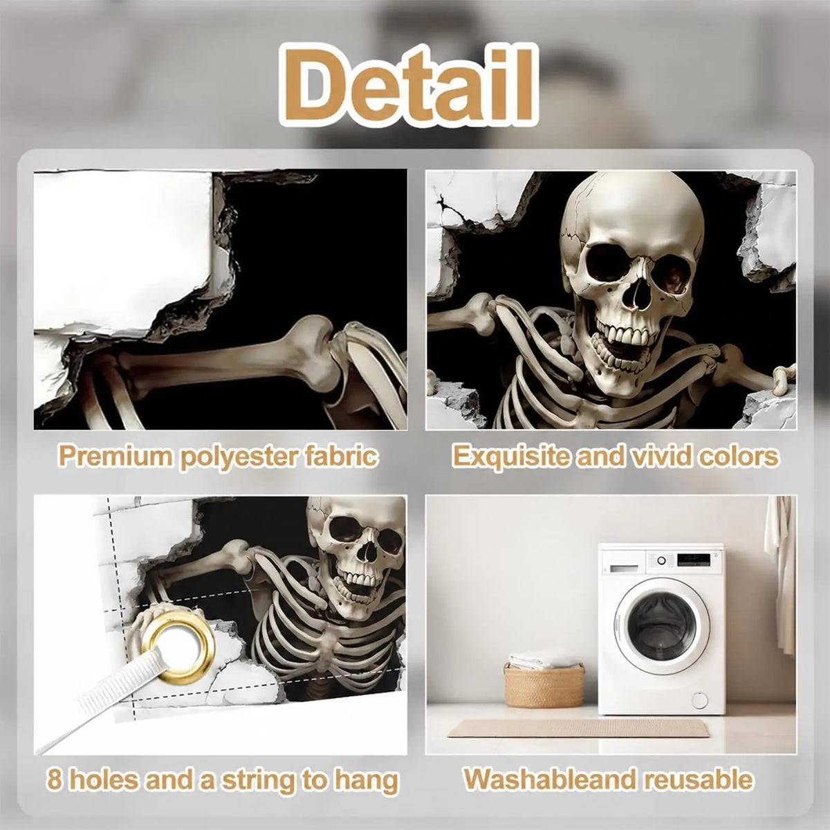 Halloween Garage Door Decorations Large Spooky Thick Fabric Vibrant Halloween Garage Door Banner Cover Decorations for Home Yard